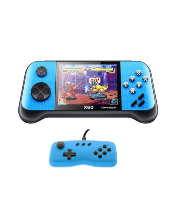 Φορητή κονσόλα παιχνιδιών με χειριστήριο - X60 - 887677 - Blue