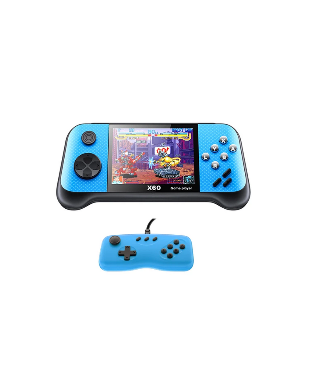 Φορητή κονσόλα παιχνιδιών με χειριστήριο - X60 - 887677 - Blue