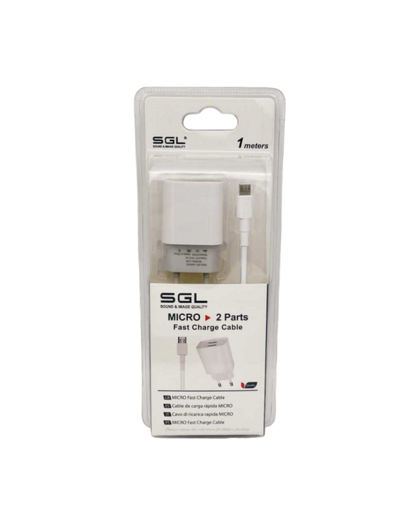Αντάπτορας φόρτισης με καλώδιο - Micro USB - Quick Charge - D13-S2 - 1m