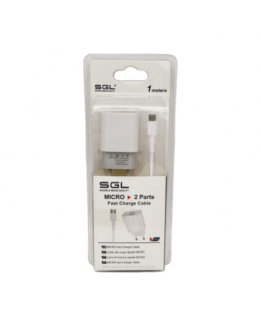 Αντάπτορας φόρτισης με καλώδιο - Micro USB - Quick Charge - D13-S2 - 1m