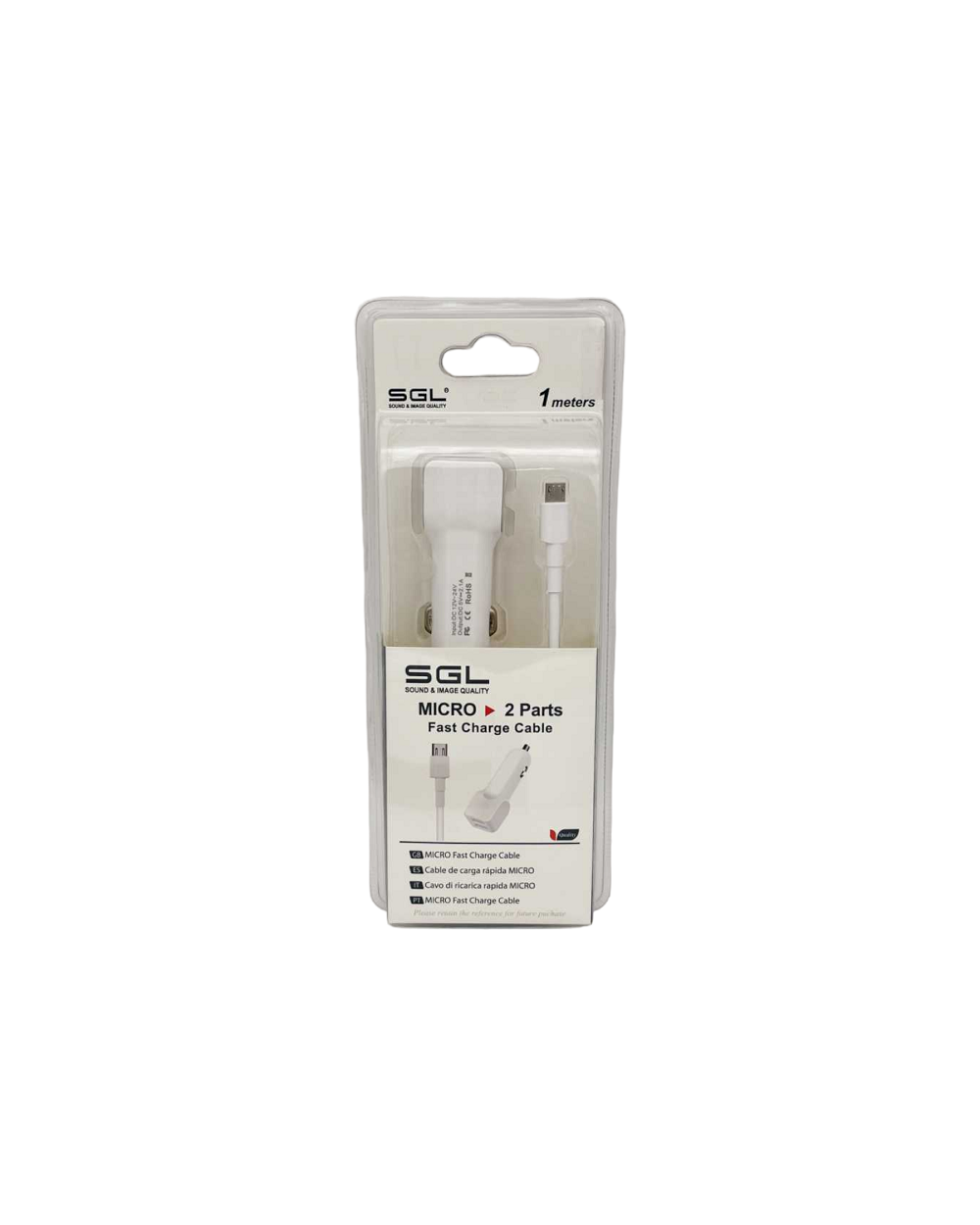 Φορτιστής αναπτήρα αυτοκινήτου - Micro USB - D13-V2 - 1m