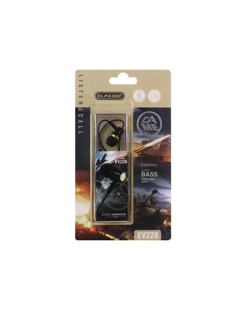 Ενσύρματα ακουστικά - EV-228 - 202289 - Black