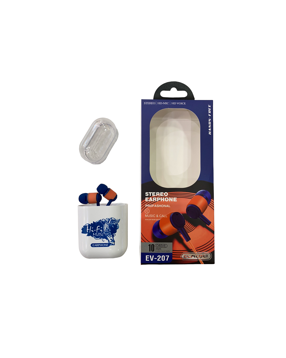 Ενσύρματα ακουστικά - EV-207 - 202296 - Blue/Orange