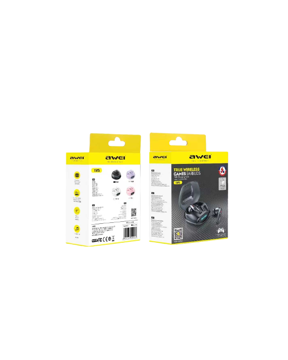 Ασύρματα ακουστικά Bluetooth με θήκη φόρτισης - T25 - Awei - 888797 - Black