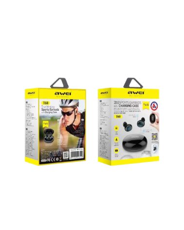 Ασύρματα ακουστικά Bluetooth με θήκη φόρτισης - T60 - Awei