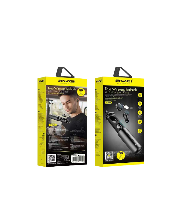 Ασύρματα ακουστικά Bluetooth με θήκη φόρτισης - T55 - Awei