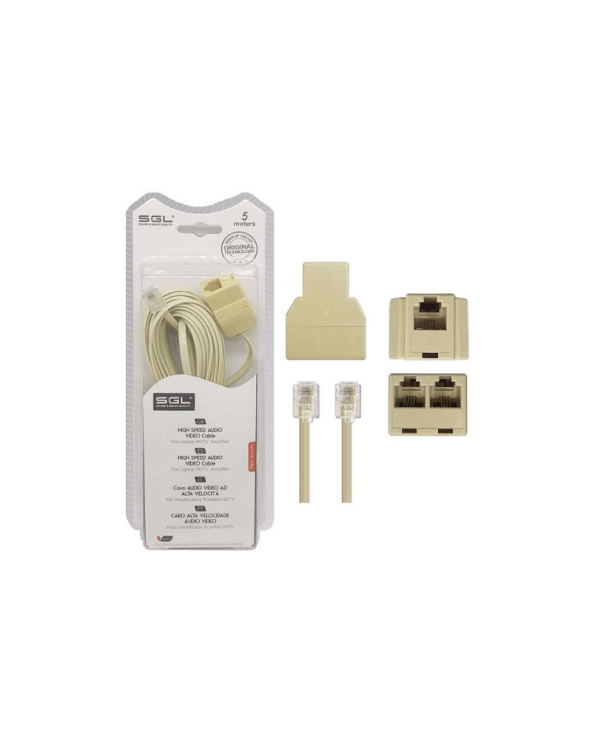 Καλώδιο γραμμής τηλεφώνου - 5m - 6P4C