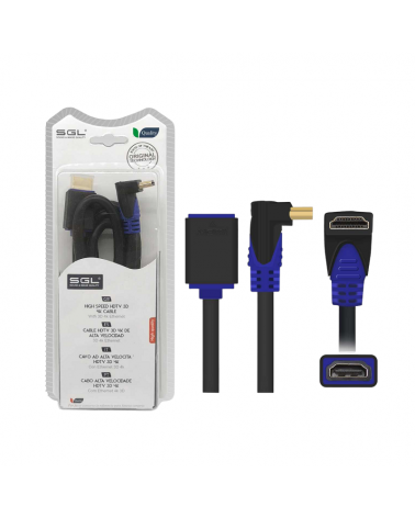 Καλώδιο HDMI γωνιακό - Male/Female - 1592FC - 3m