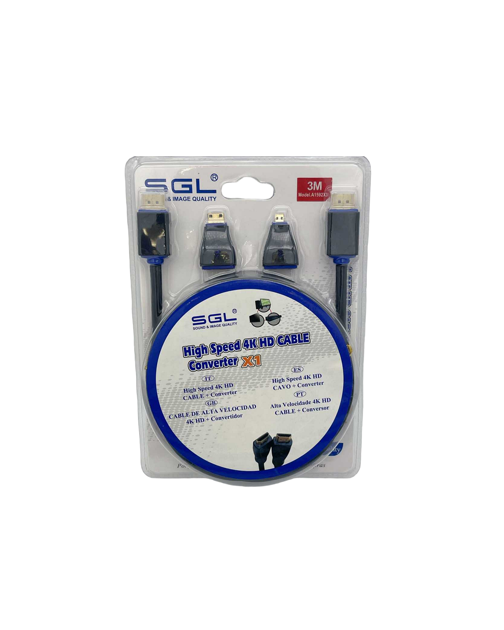 Σετ καλώδιο HDMI & αντάπτορες Mini/Micro HDMI - A1592X3 - 3m