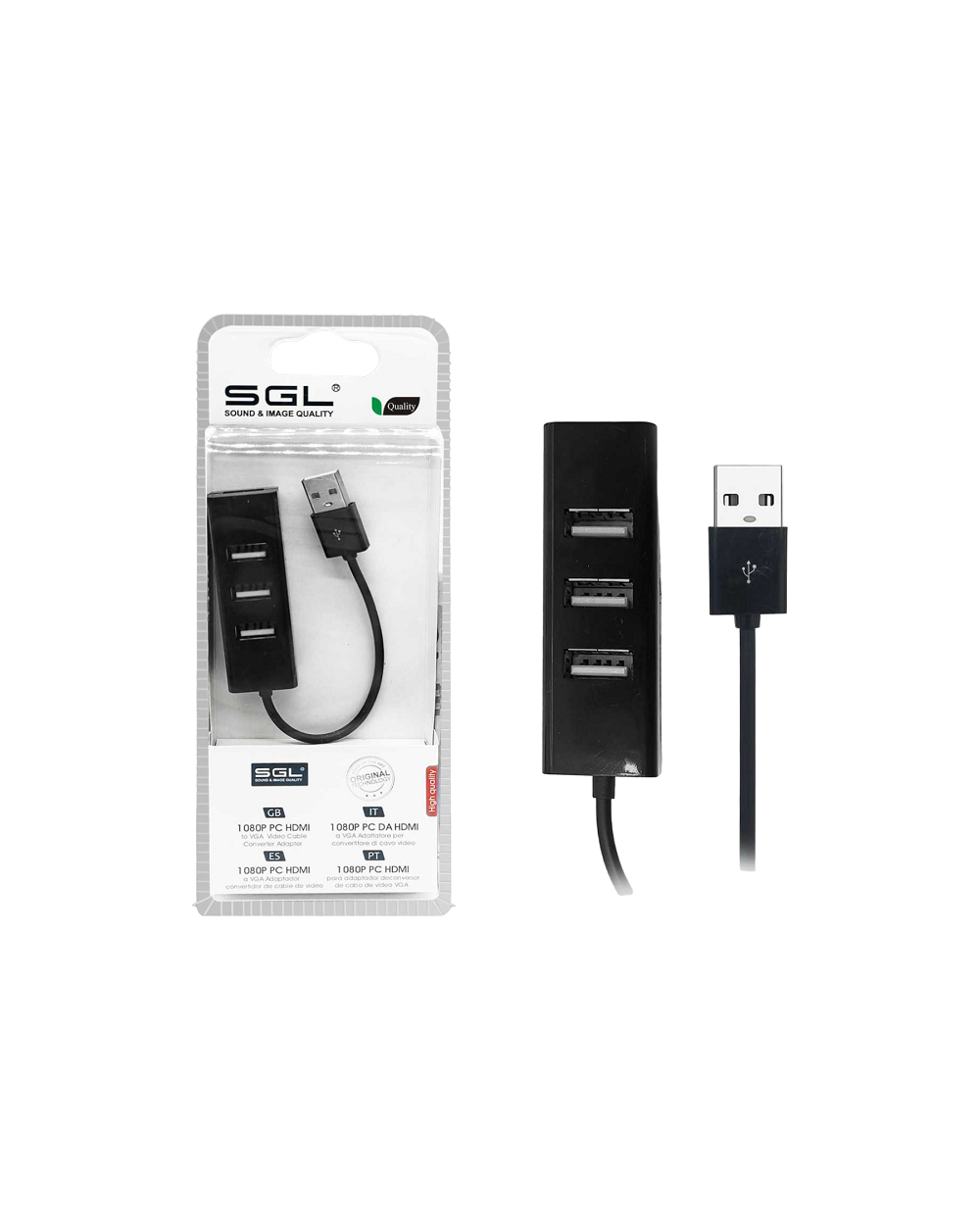 Αντάπτορας USB Hub με 3 θύρες - 303P - 12cm