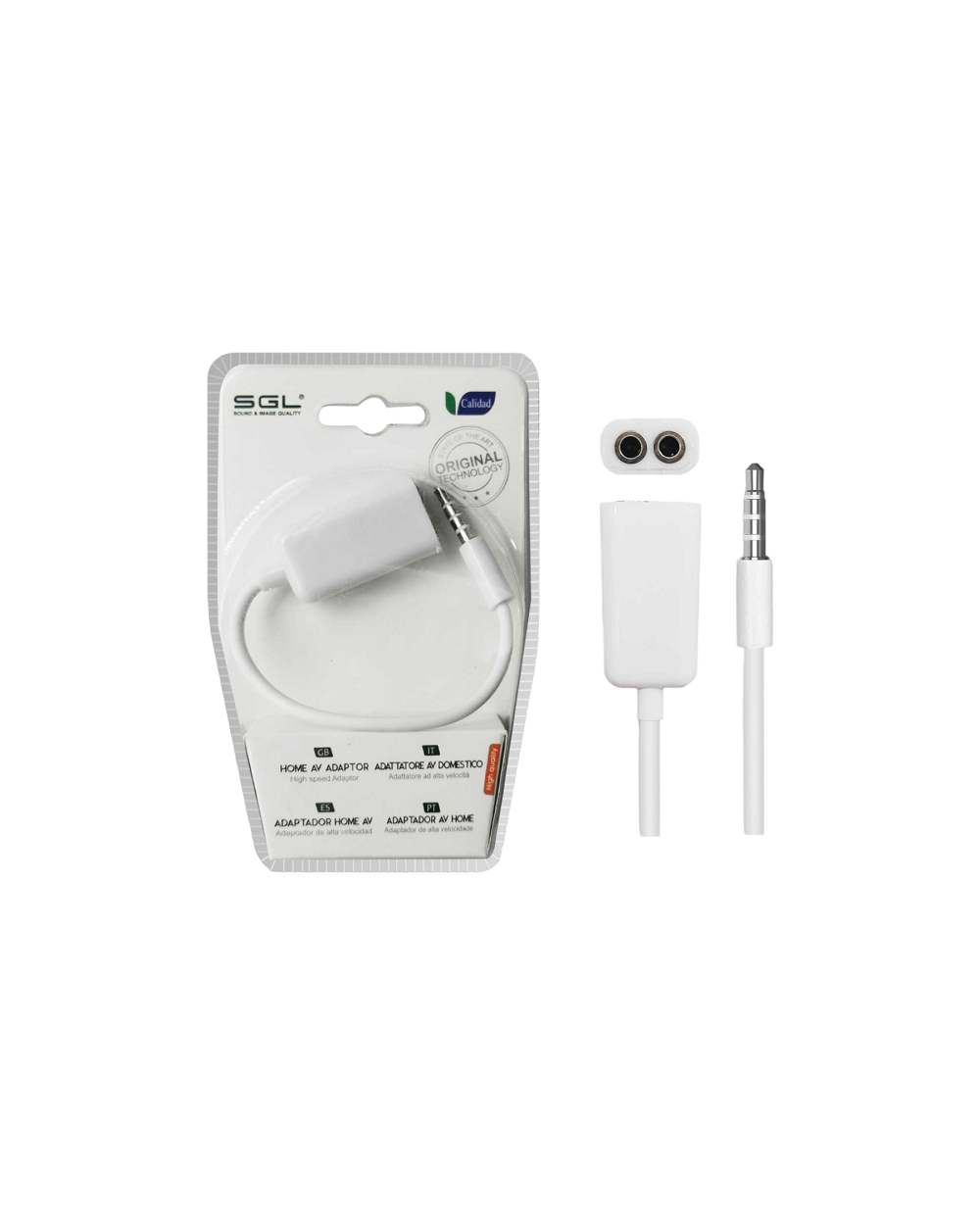 Αντάπτορας Jack 3.5mm - Male/2Female - 1576C