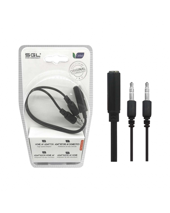 Αντάπτορας Jack 3.5mm - Female/2Male - 1528A-01