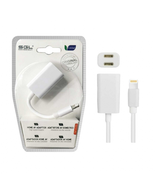 Αντάπτορας για iOs - Lightning Male σε Dual Lightning Female - T61