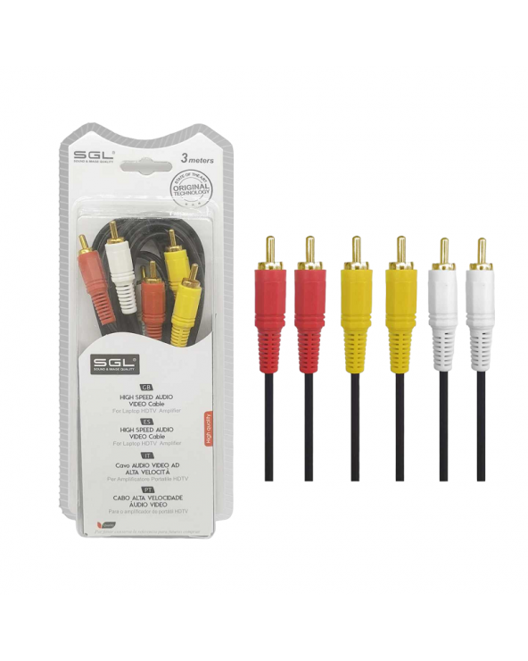 Kαλώδιο RCA - 306A - 3xRCA male/3xRCA male - 3m