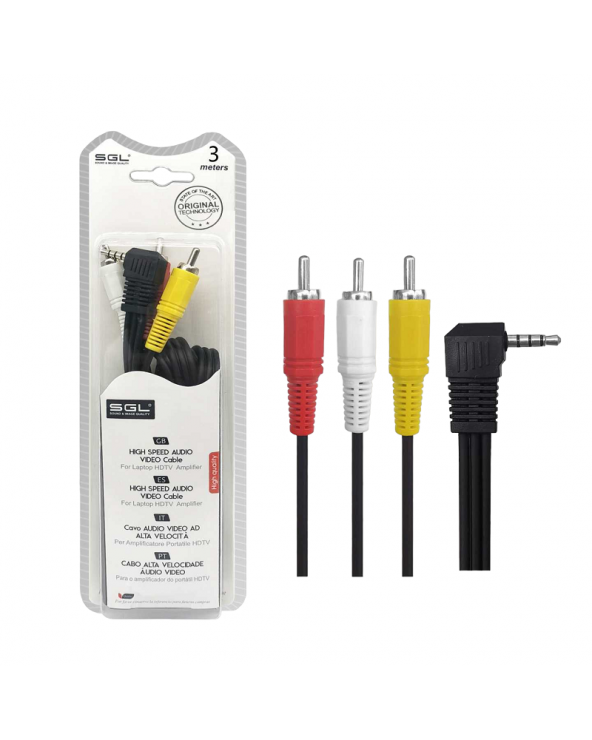 Καλώδιο ήχου - 1528C - Jack 3.5mm male/3xRCA male - 3m