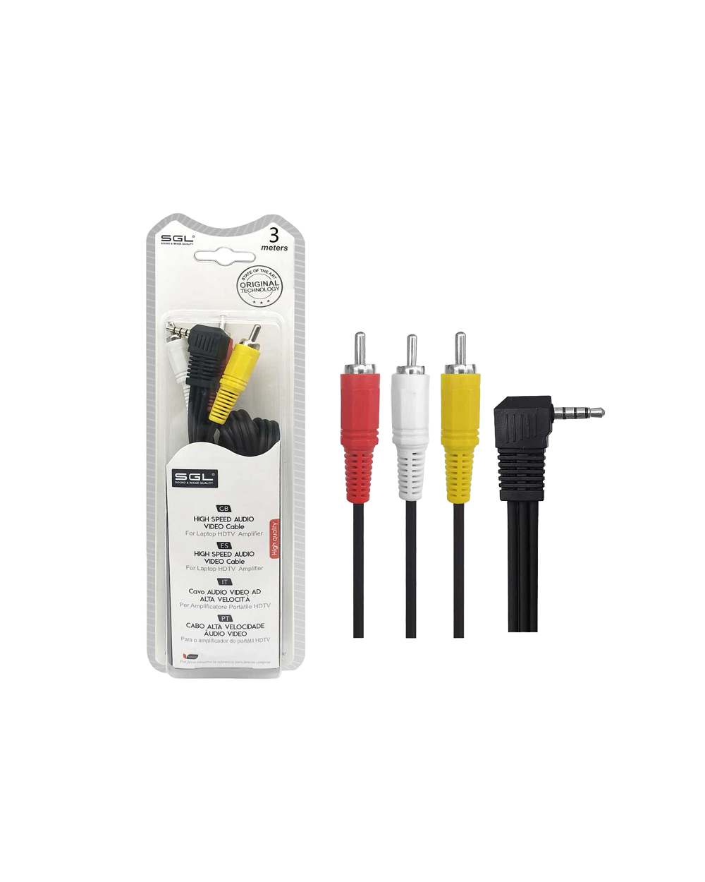 Καλώδιο ήχου - 1528C - Jack 3.5mm male/3xRCA male - 3m