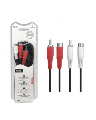 Καλώδιο σήματος RCA - 1546 - 2xRCA m-f/2xRCA m-f - 3m