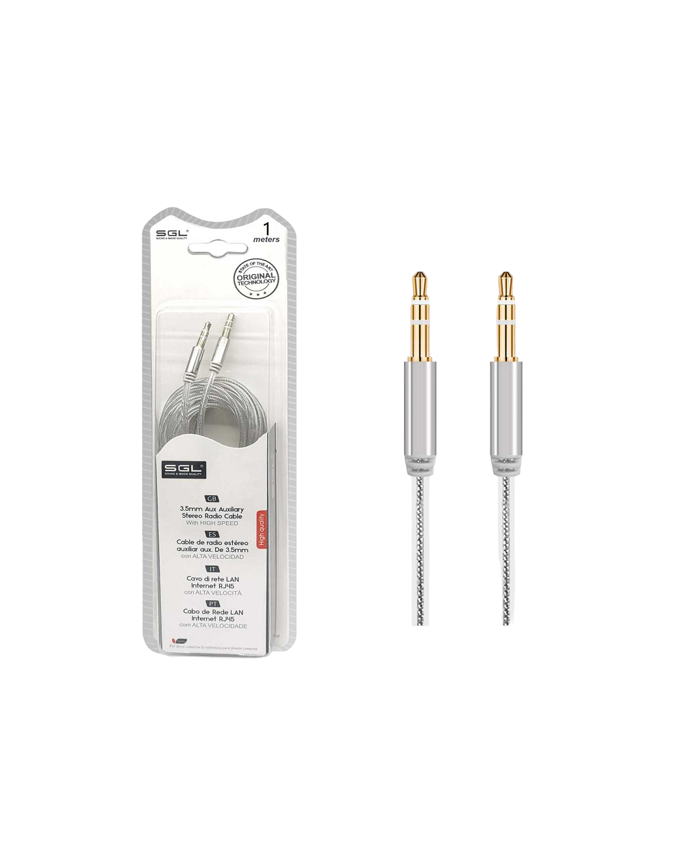 Καλώδιο ήχου Jack 3.5mm - TS412 - Male/Male - 1m