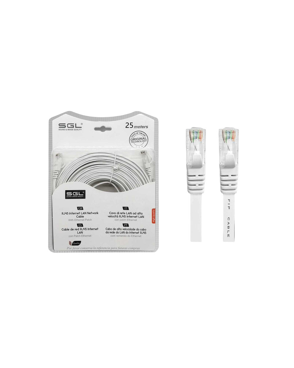 Καλώδιο δικτύου Ethernet - Πλακέ - A8P8C - 5m