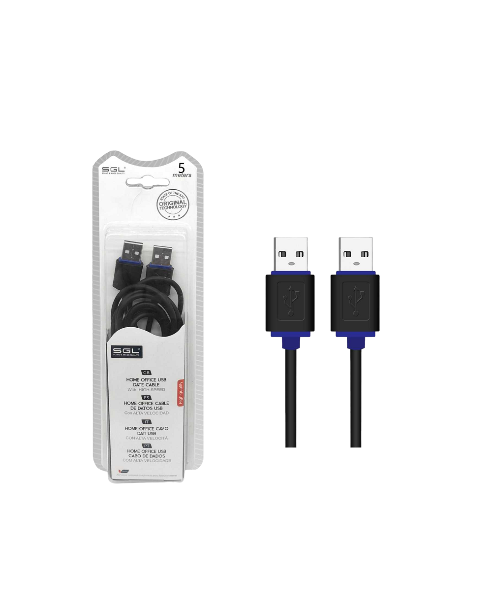 Καλώδιο USB 2.0 - Male/Male - 5m