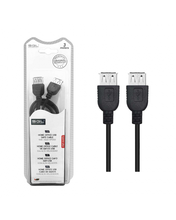 Καλώδιο επέκτασης USB 2.0 - 8S - Female/Female - 3m