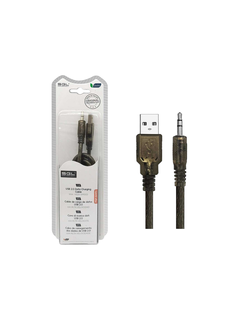 Καλώδιο ήχου - 1S01 - USB-A male/Jack 3.5mm male - 1.5m
