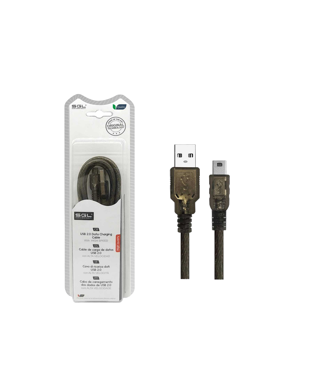 Καλώδιο μεταφοράς δεδομένων - Data - 3S01 - USB-A male/USB Mini male - 5m