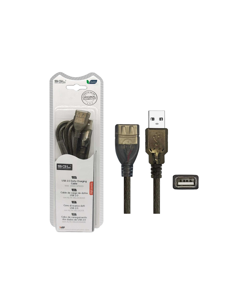 Καλώδιο USB 2.0 - 4S01 - USB-A male/USB-A female - 5m