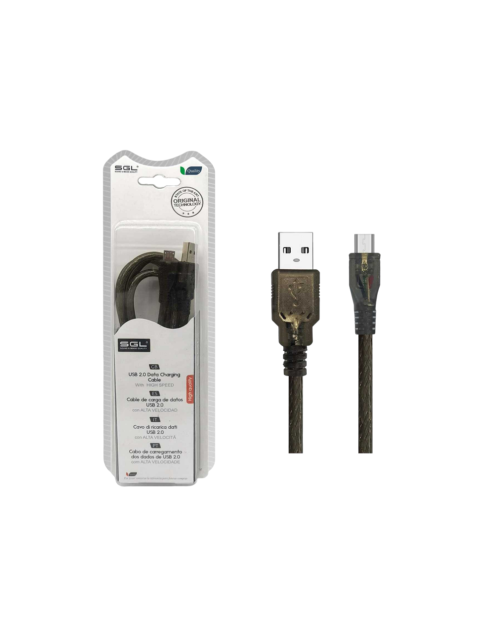 Καλώδιο φόρτισης & data - 13S01 - USB A male/Micro USB - 3m