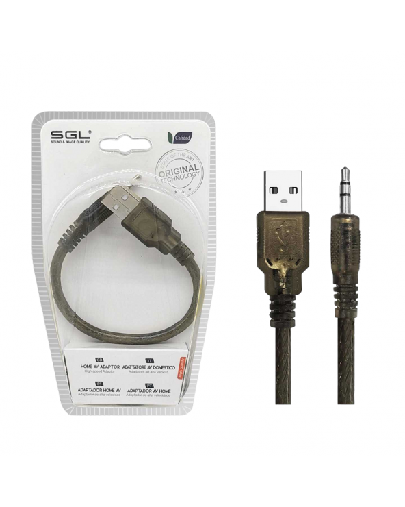 Αντάπτορας καλώδιο - USB-A male/Jack 3.5mm - 1S-01 - 20cm