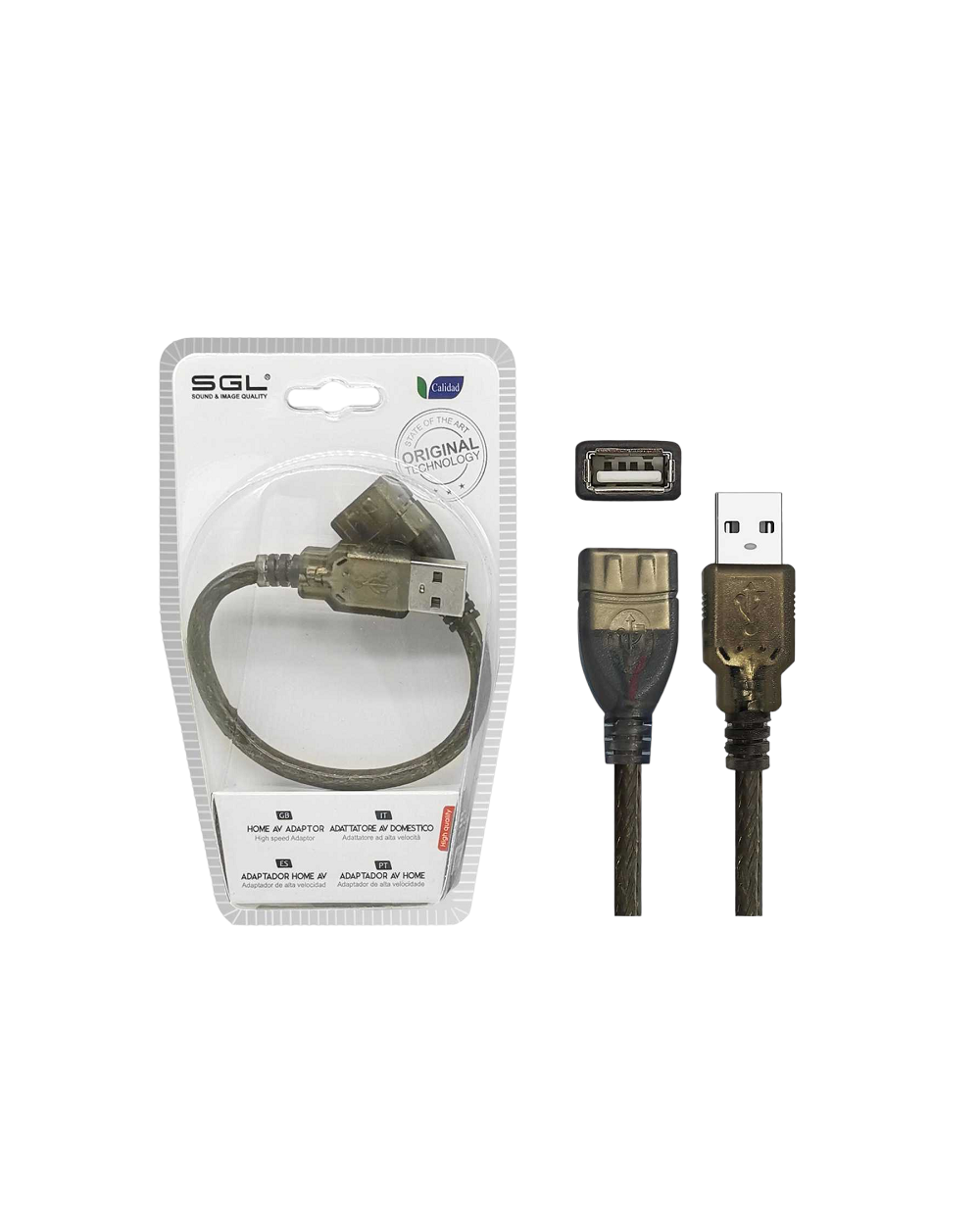 Αντάπτορας καλώδιο - USB-A male/female - 4S-01 - 20cm