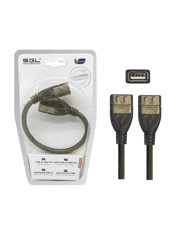 Αντάπτορας καλώδιο - USB-A female/female - 8S-01 - 20cm