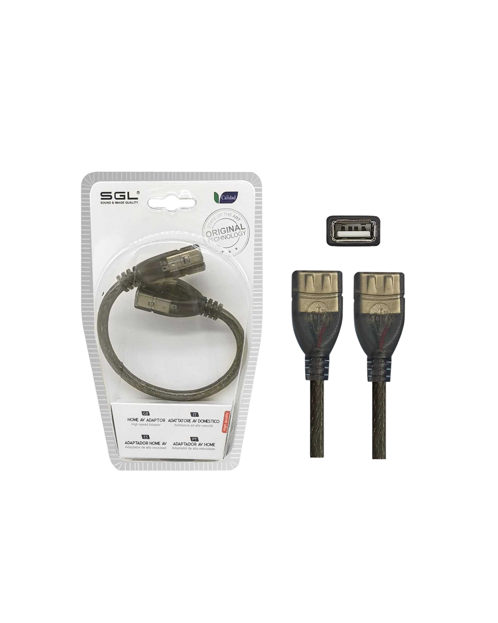 Αντάπτορας καλώδιο - USB-A female/female - 8S-01 - 20cm