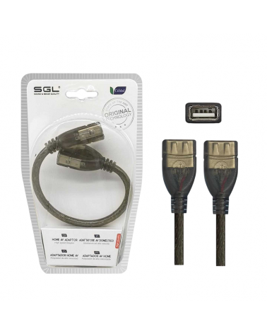 Αντάπτορας καλώδιο - USB-A female/female - 8S-01 - 20cm
