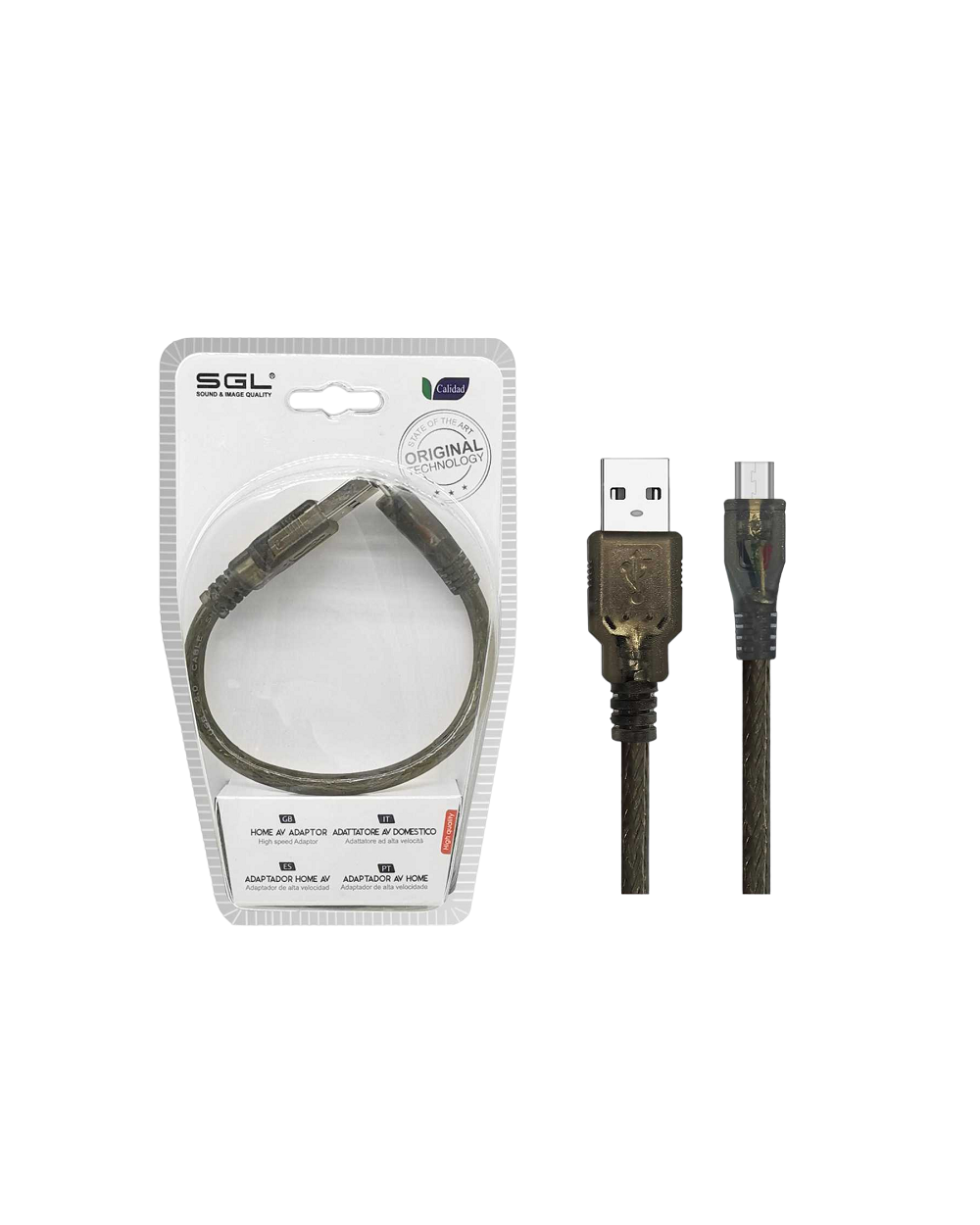 Αντάπτορας καλώδιο - USB-A male/Micro USB - 13S-01 - 20cm