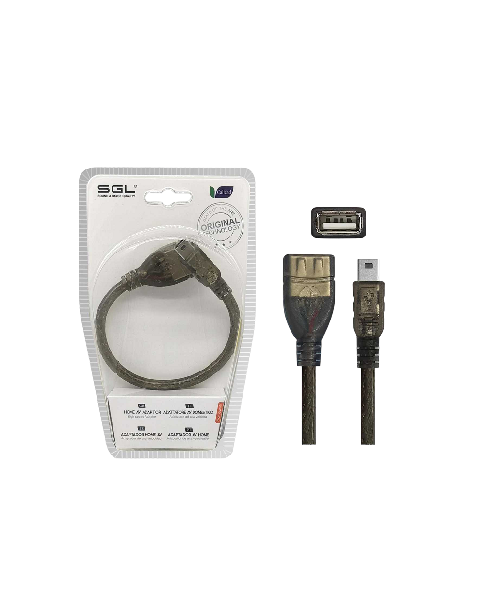 Αντάπτορας καλώδιο - USB-A female/Micro USB - 17S-01 - 20cm