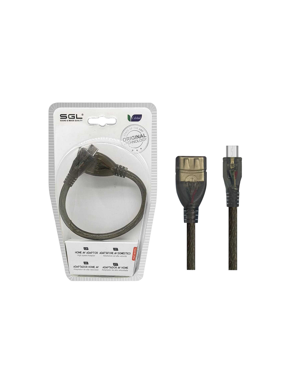 Αντάπτορας καλώδιο - USB-A male/Micro USB - 21S-01 - 20cm