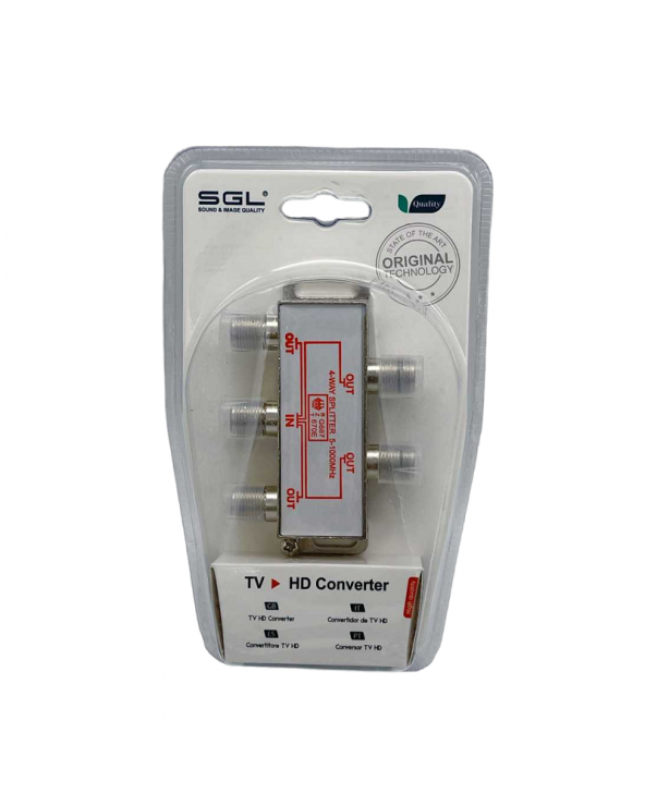 Διακλαδωτής σύνδεσης κεραίας TV - 4Way Splitter - 1803