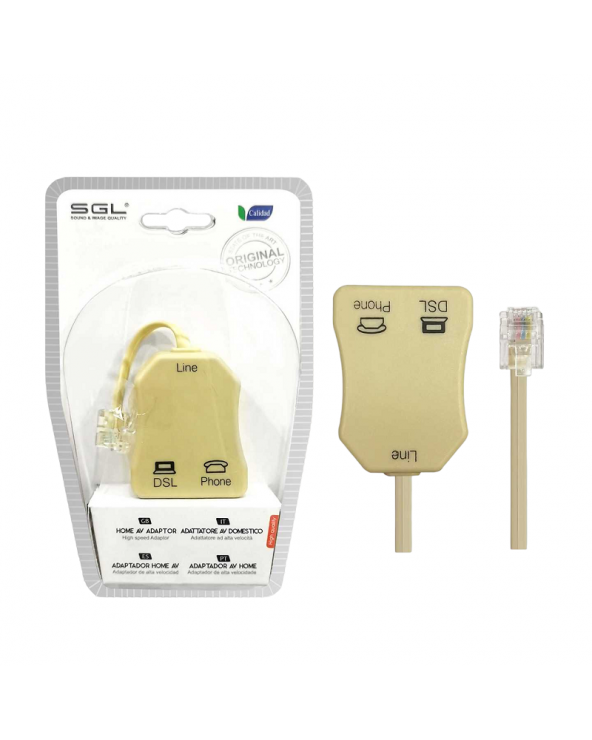 Διακλαδωτής ADSL με φίλτρο για Modem/Router & PSTN - ADSL Splitter - 61063B