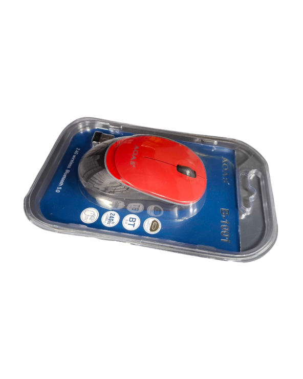 Ασύρματο ποντίκι Η/Υ επαναφορτιζόμενο - 1001 - AOAS - 654665 - Red