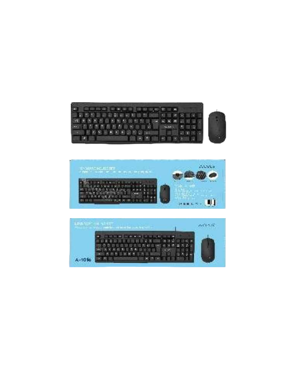 Ενσύρματο πληκτρολόγιο και ποντίκι Η/Υ - A1016 - AOAS