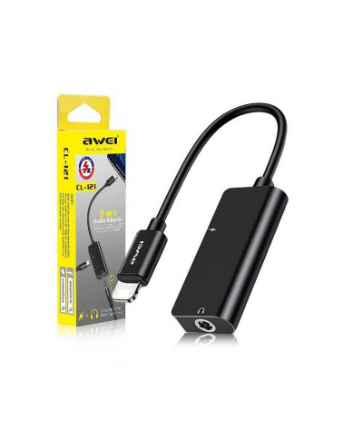 Αντάπτορας Lightning male σε Jack 3.5mm/Lightning female - CL-121 - AWEI