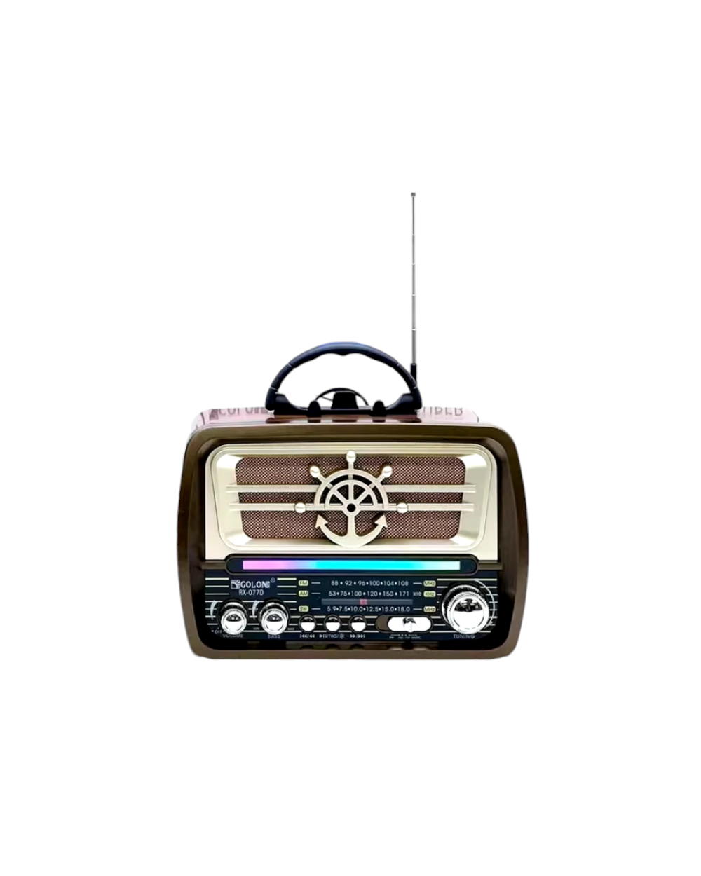Επαναφορτιζόμενο ραδιόφωνο Retro - RX-077D - 020030 - Brown