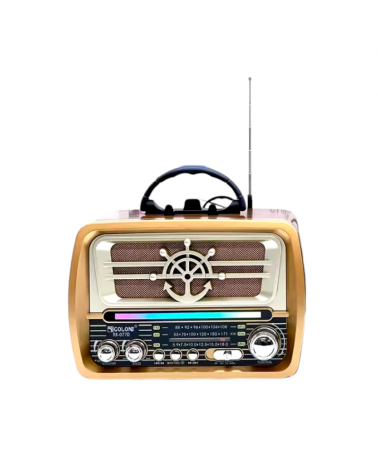 Επαναφορτιζόμενο ραδιόφωνο Retro - RX-077D - 020030 - Gold