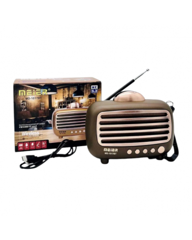 Επαναφορτιζόμενο ραδιόφωνο Retro - MD-1017 BT - 410171 - Brown
