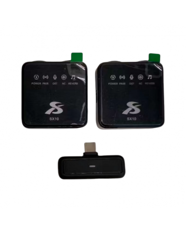 Ασύρματο mini επαναφορτιζόμενο πυκνωτικό μικρόφωνο για καταγραφή ήχου - Type-C - SX10