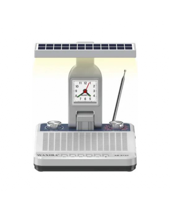 Επαναφορτιζόμενο ραδιόφωνο & φωτιστικό με ηλιακό πάνελ - XB-972C - 830111 - Silver