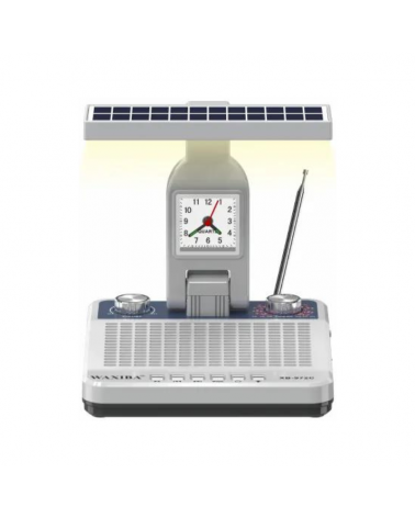 Επαναφορτιζόμενο ραδιόφωνο & φωτιστικό με ηλιακό πάνελ - XB-972C - 830111 - Silver