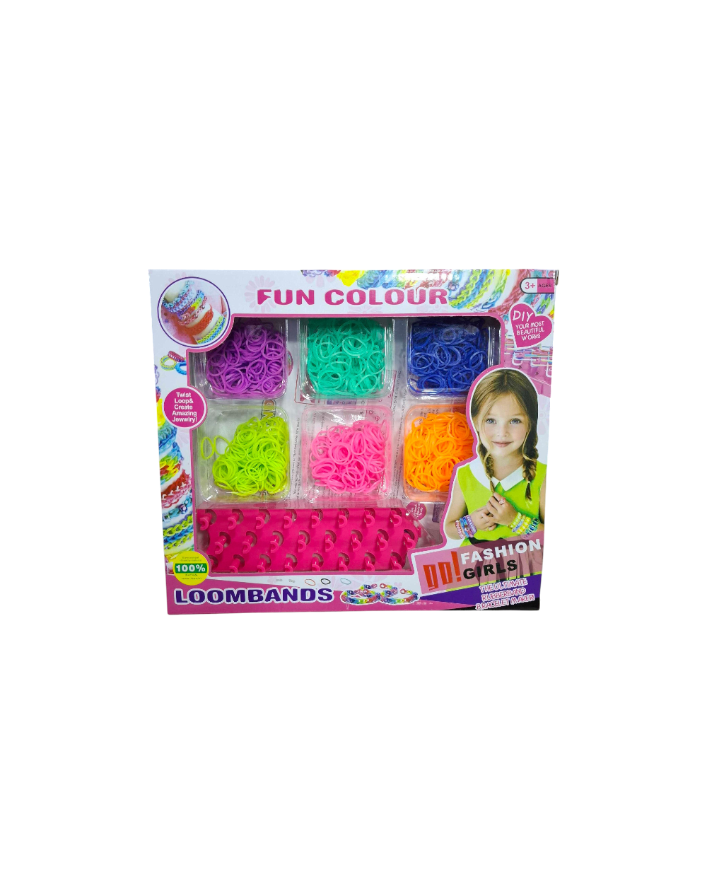 Σετ κατασκευής βραχιολιών DIY με λαστιχάκια - J201-1