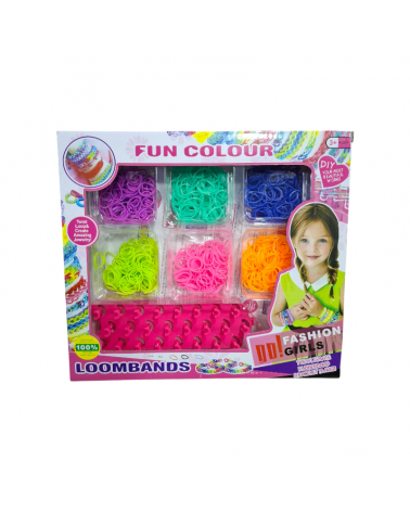 Σετ κατασκευής βραχιολιών DIY με λαστιχάκια - J201-1